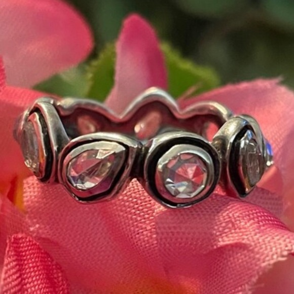 Silpada Cubic Zirconia ‘BRILLIANCE’ Sterling Eternity Band Ring R2807 - Picture 8 of 10